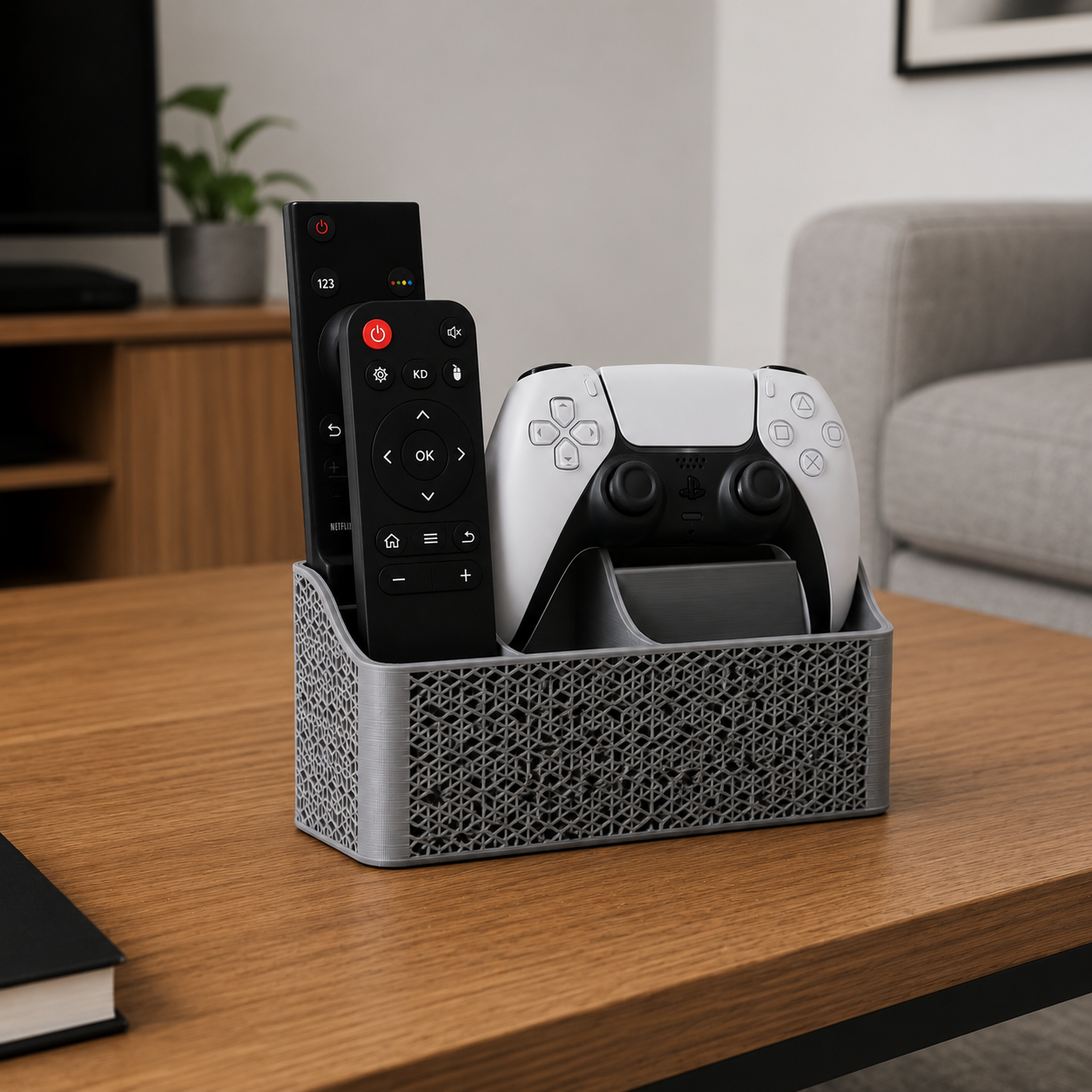 Modular Remote Control Holder — Kumiko Design